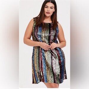 Torrid Mini Sequin Trapeze Dress - Size 00 (10/12)